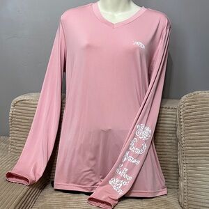 AFTCO Pink Long Sleeve Women's Top Large